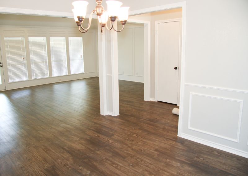 Wood Floor Installation in Living Room