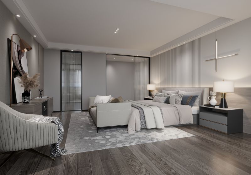 Modern Wood Flooring in Bedroom